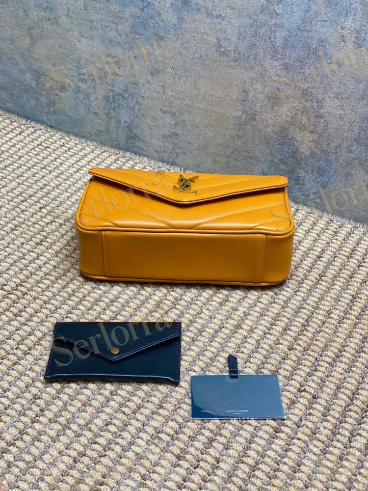 YSL LOULOU MATELASSÉ SUEDE SHOULDER BAG