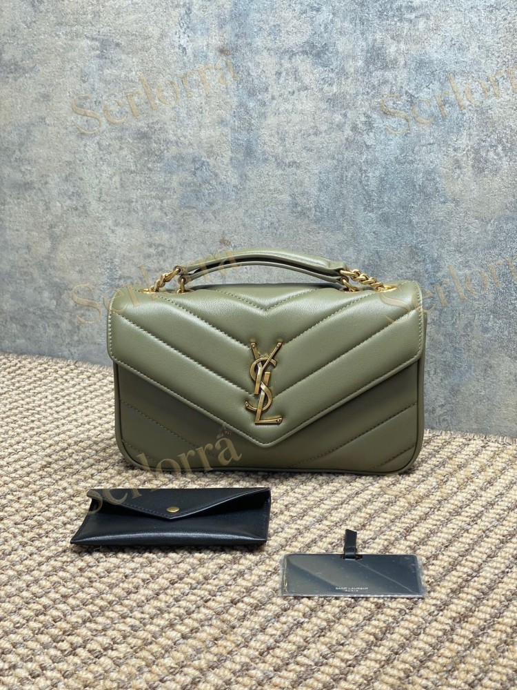 YSL LOULOU MATELASSÉ SUEDE SHOULDER BAG