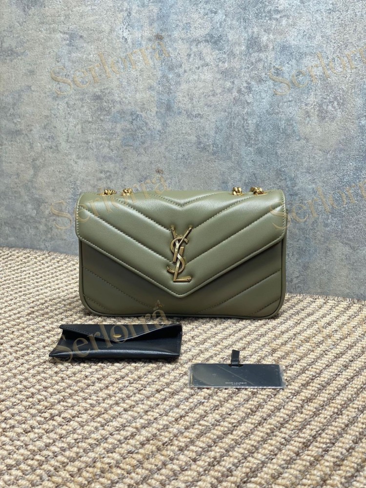 YSL LOULOU MATELASSÉ SUEDE SHOULDER BAG