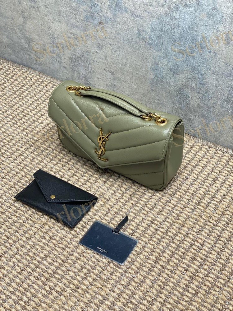 YSL LOULOU MATELASSÉ SUEDE SHOULDER BAG