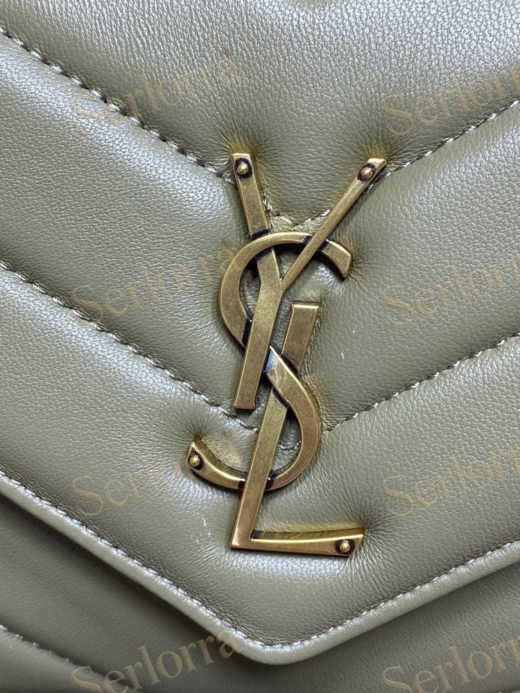 YSL LOULOU MATELASSÉ SUEDE SHOULDER BAG