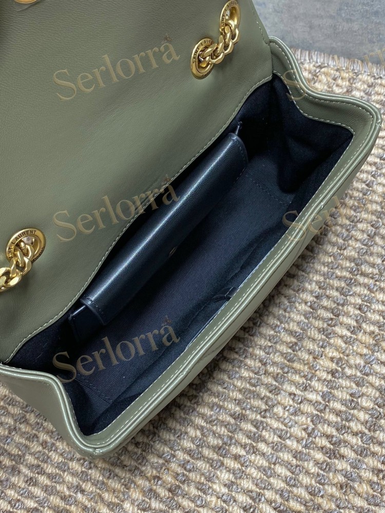 YSL LOULOU MATELASSÉ SUEDE SHOULDER BAG
