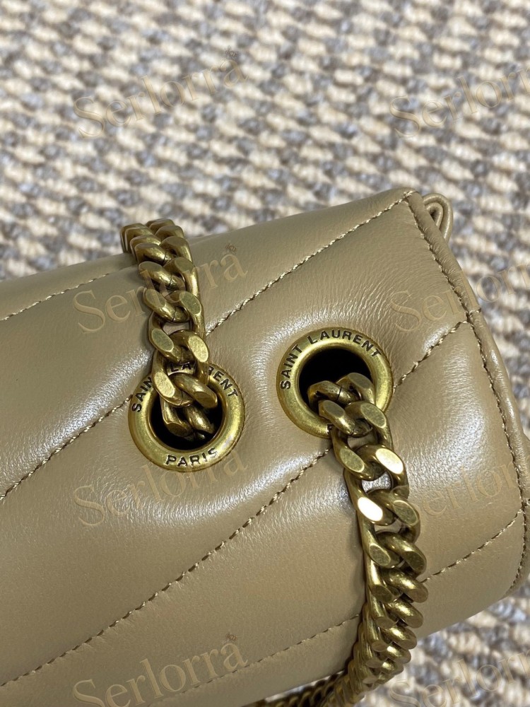 YSL LOULOU MATELASSÉ SUEDE SHOULDER BAG