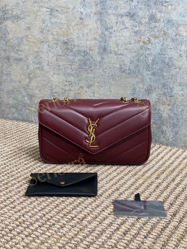 YSL LOULOU MATELASSÉ SUEDE SHOULDER BAG