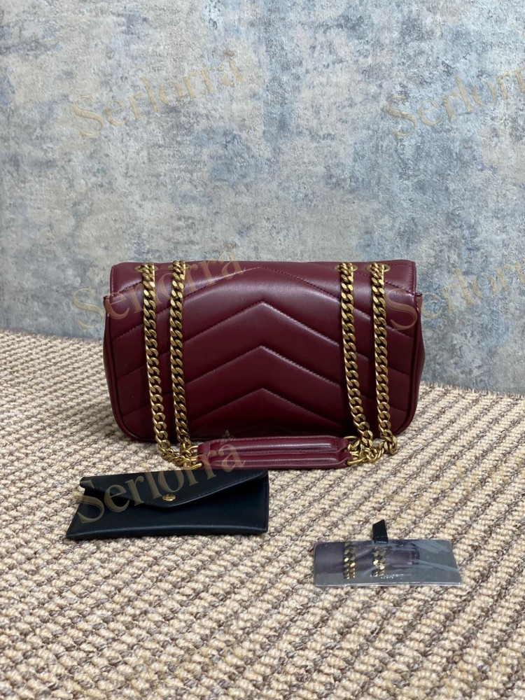 YSL LOULOU MATELASSÉ SUEDE SHOULDER BAG