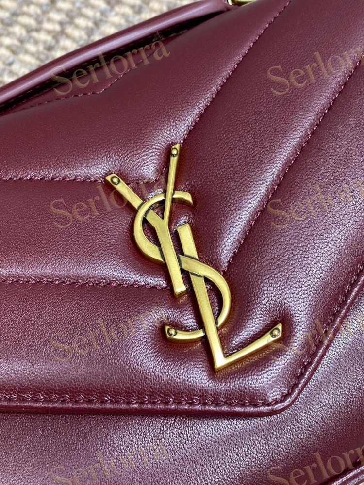 YSL LOULOU MATELASSÉ SUEDE SHOULDER BAG