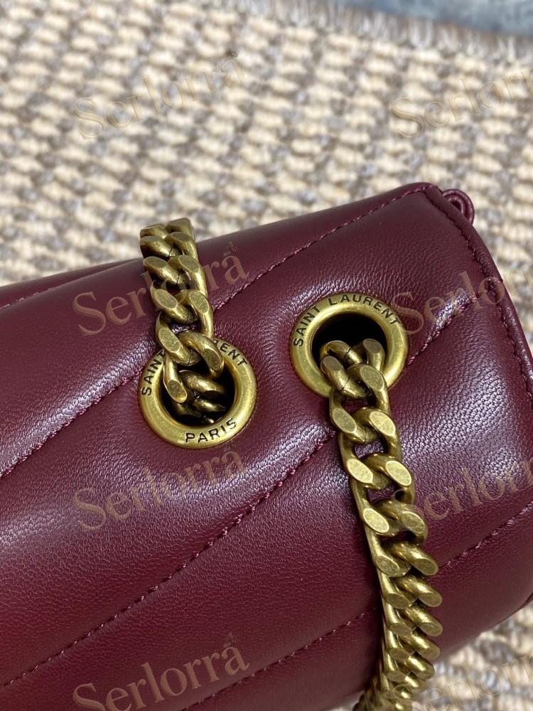 YSL LOULOU MATELASSÉ SUEDE SHOULDER BAG