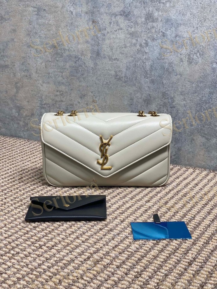 YSL LOULOU MATELASSÉ SUEDE SHOULDER BAG