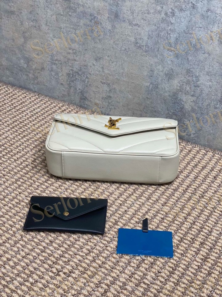 YSL LOULOU MATELASSÉ SUEDE SHOULDER BAG