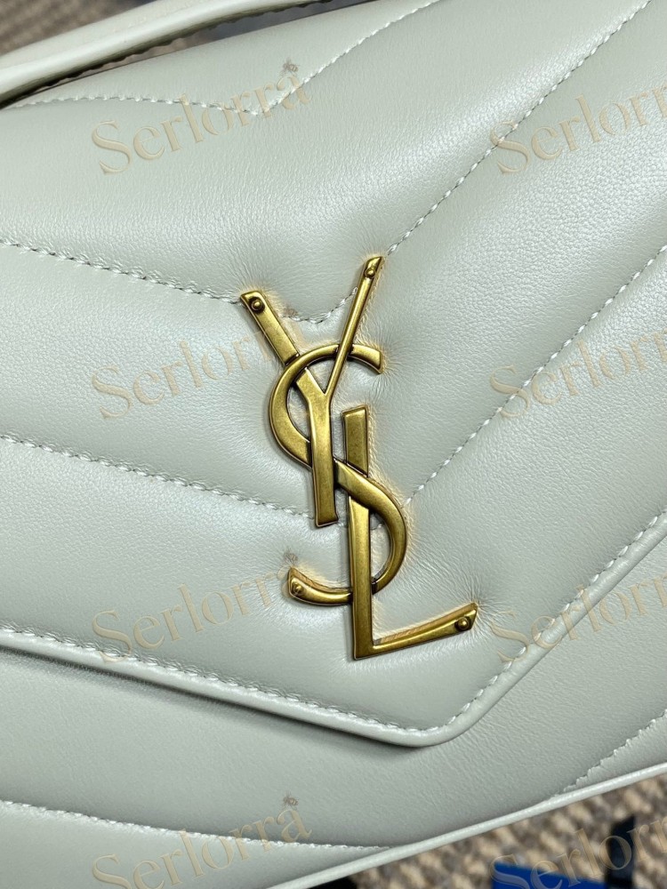 YSL LOULOU MATELASSÉ SUEDE SHOULDER BAG
