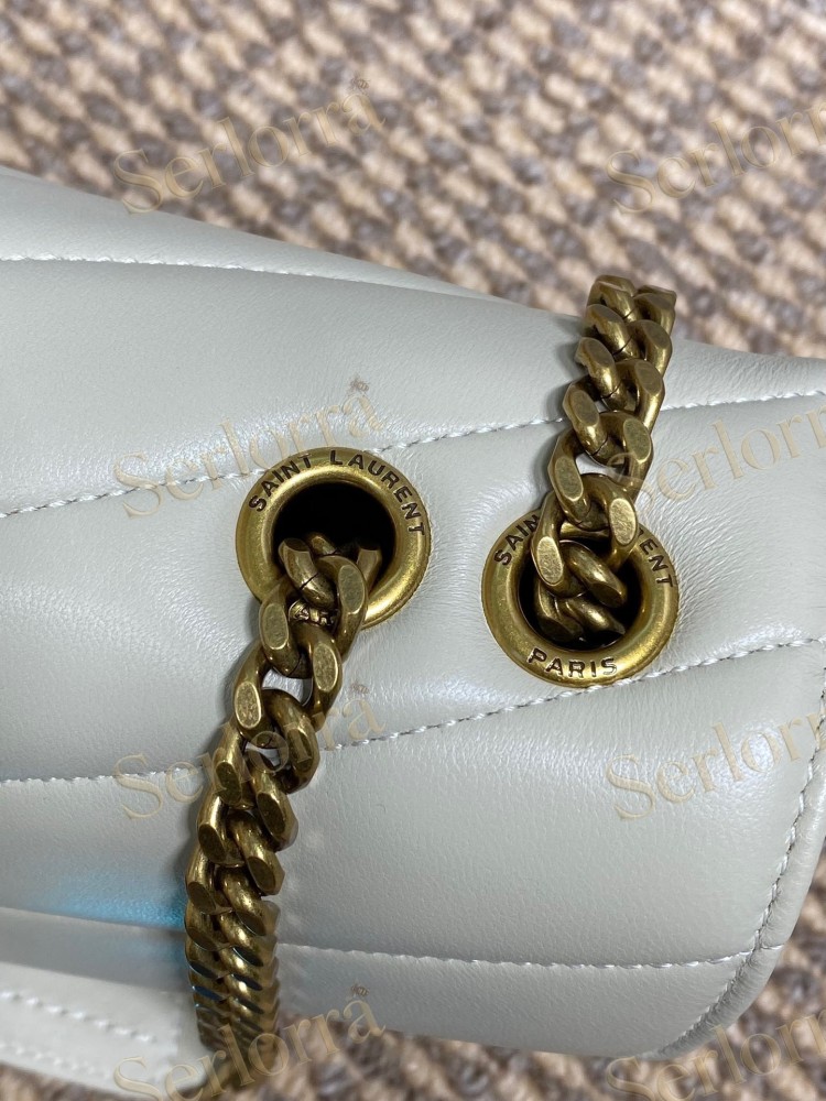 YSL LOULOU MATELASSÉ SUEDE SHOULDER BAG