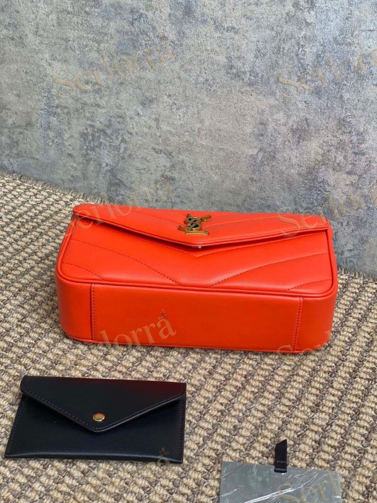 YSL LOULOU MATELASSÉ SUEDE SHOULDER BAG