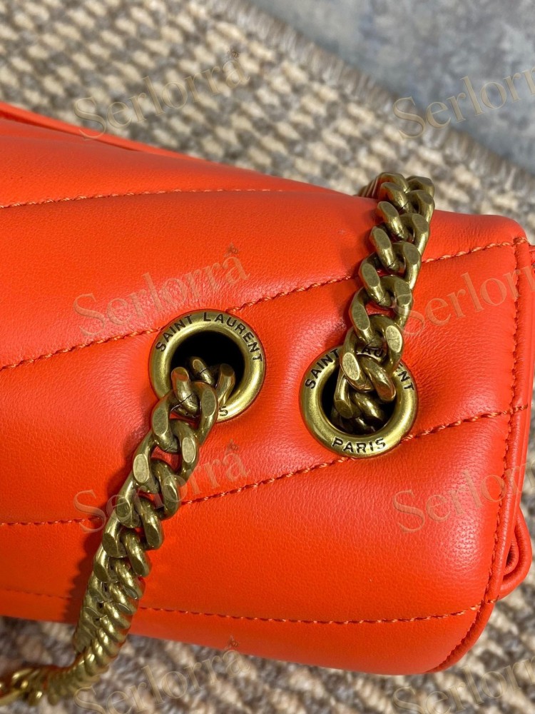 YSL LOULOU MATELASSÉ SUEDE SHOULDER BAG