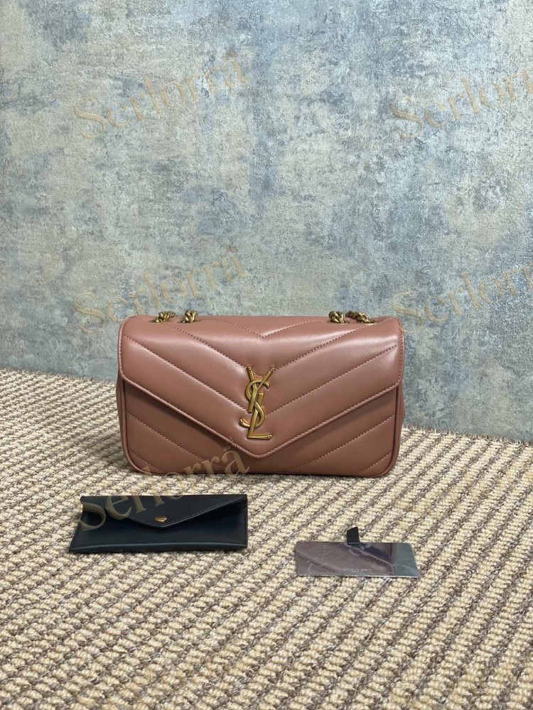 YSL LOULOU MATELASSÉ SUEDE SHOULDER BAG