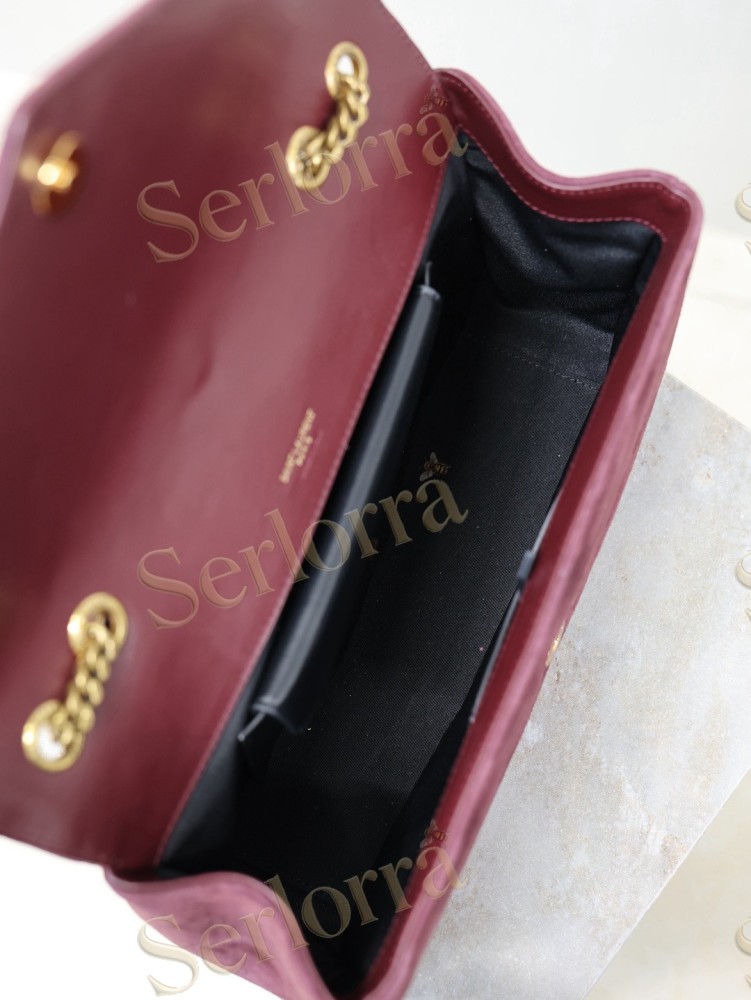 YSL LOULOU MATELASSÉ SUEDE SHOULDER BAG