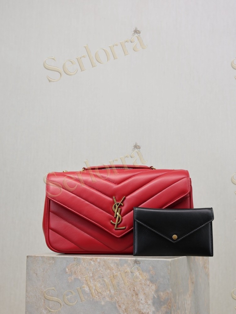 YSL LOULOU MATELASSÉ SUEDE SHOULDER BAG
