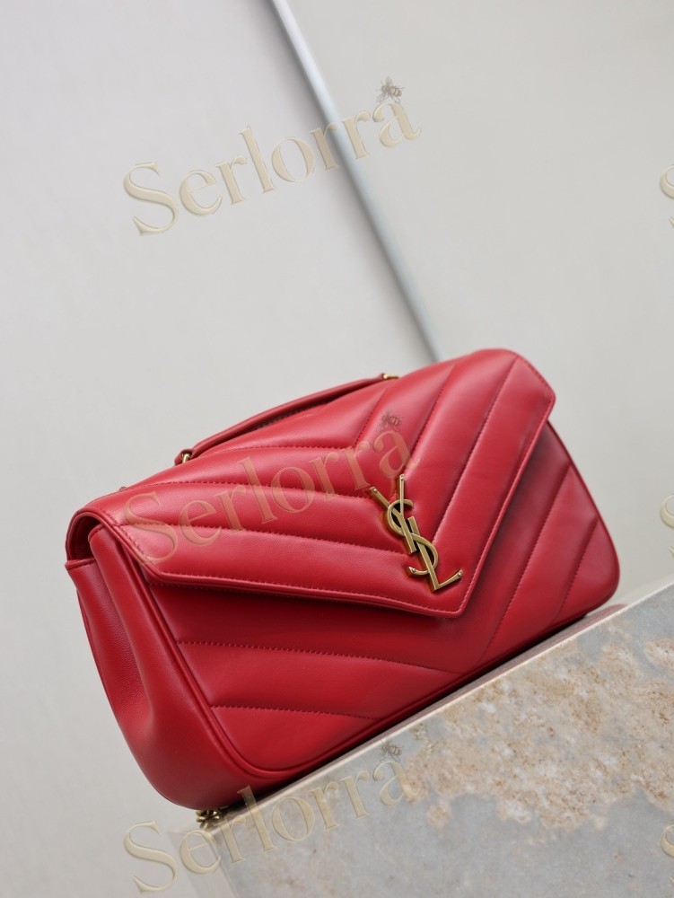 YSL LOULOU MATELASSÉ SUEDE SHOULDER BAG