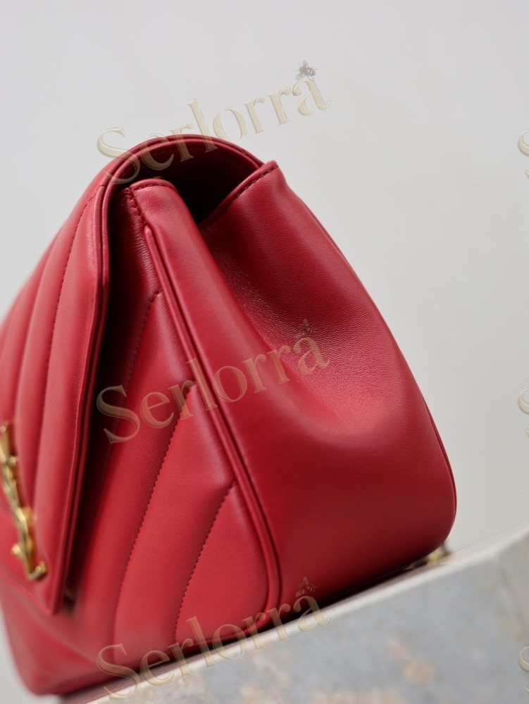 YSL LOULOU MATELASSÉ SUEDE SHOULDER BAG