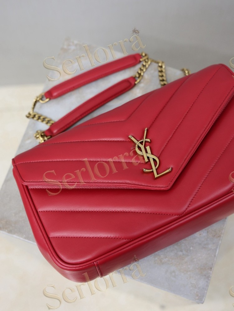 YSL LOULOU MATELASSÉ SUEDE SHOULDER BAG