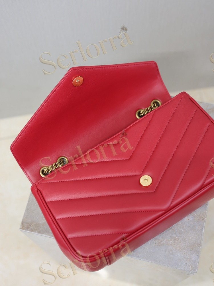 YSL LOULOU MATELASSÉ SUEDE SHOULDER BAG