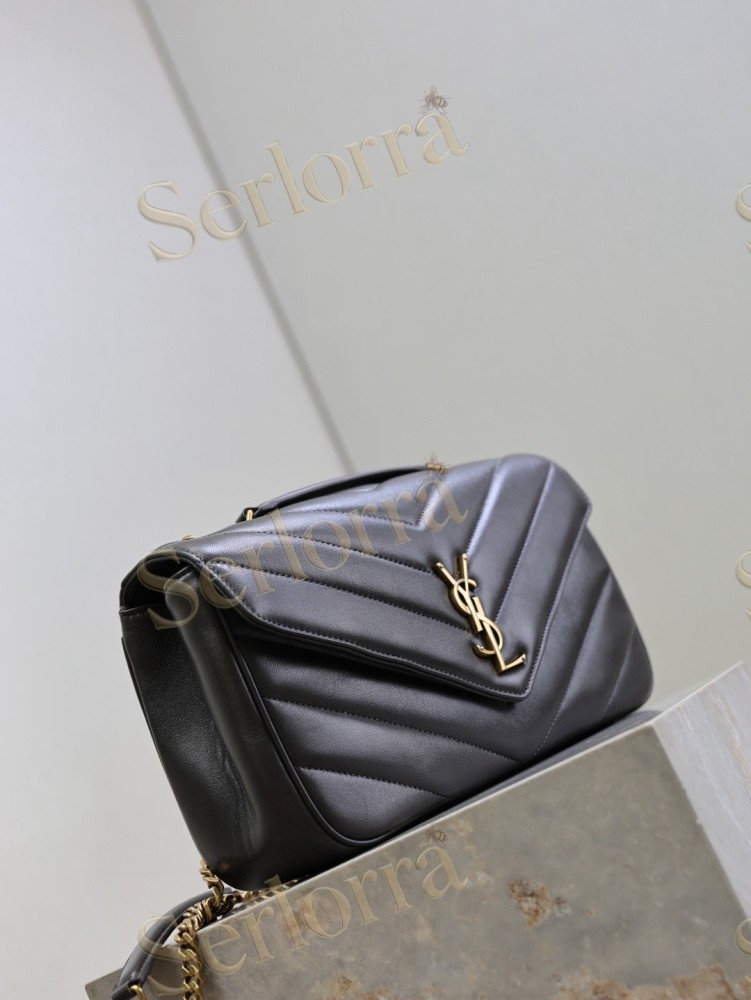 YSL LOULOU MATELASSÉ SUEDE SHOULDER BAG