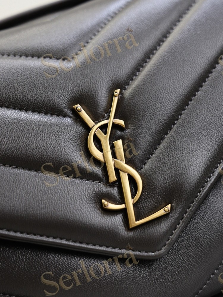 YSL LOULOU MATELASSÉ SUEDE SHOULDER BAG