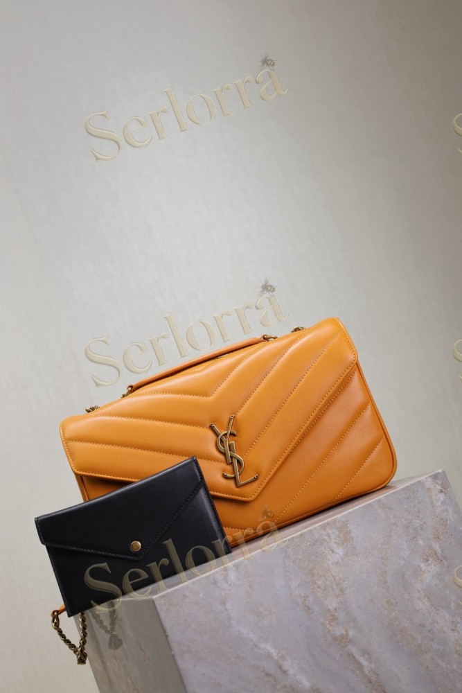 YSL LOULOU MATELASSÉ SUEDE SHOULDER BAG