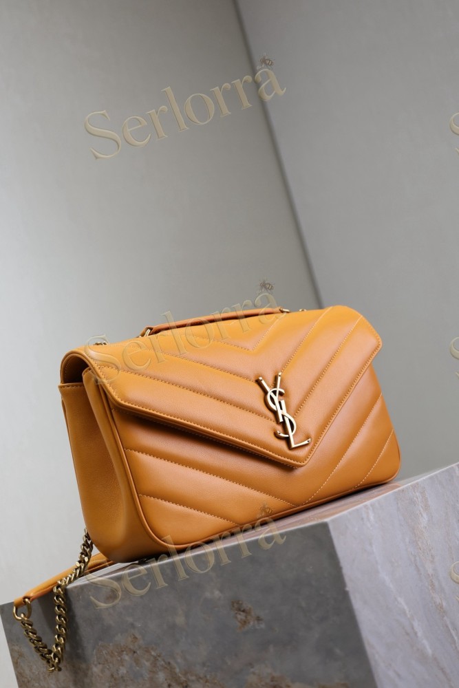 YSL LOULOU MATELASSÉ SUEDE SHOULDER BAG
