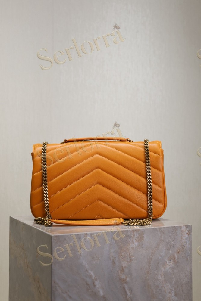 YSL LOULOU MATELASSÉ SUEDE SHOULDER BAG