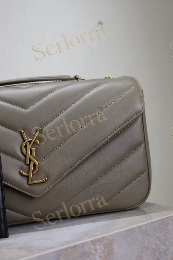 YSL LOULOU MATELASSÉ SUEDE SHOULDER BAG
