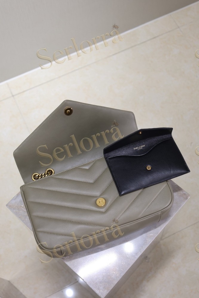 YSL LOULOU MATELASSÉ SUEDE SHOULDER BAG