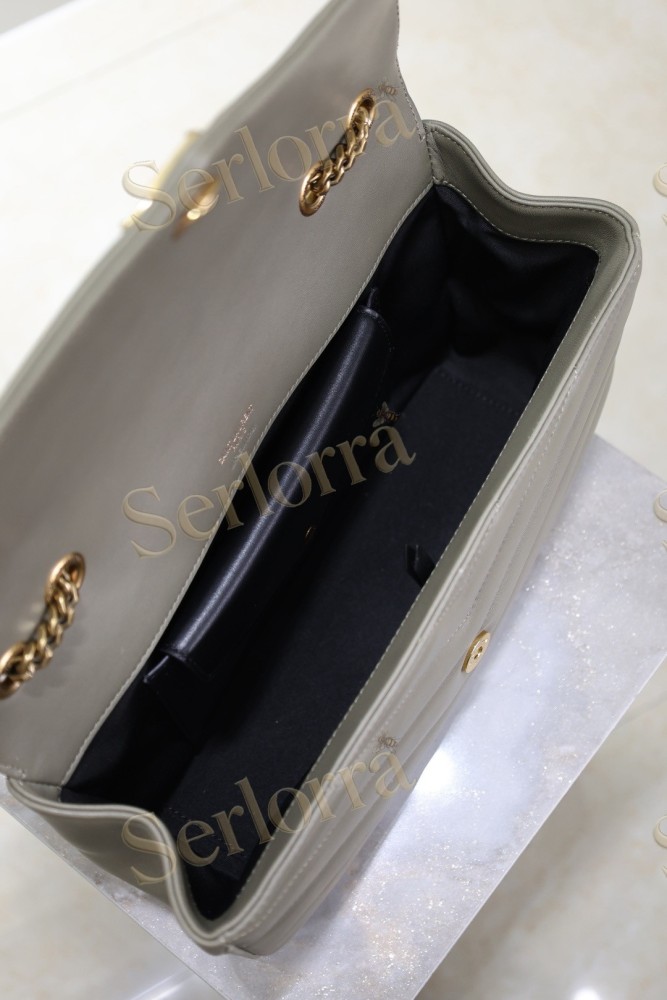 YSL LOULOU MATELASSÉ SUEDE SHOULDER BAG