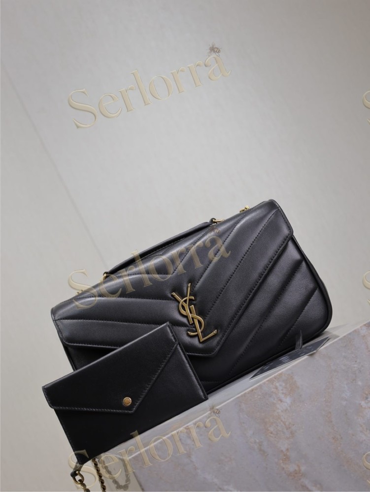 YSL LOULOU MATELASSÉ SUEDE SHOULDER BAG