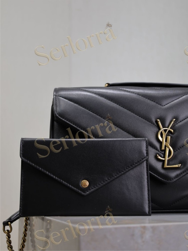 YSL LOULOU MATELASSÉ SUEDE SHOULDER BAG