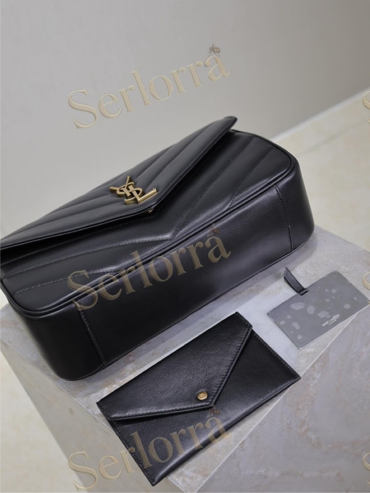 YSL LOULOU MATELASSÉ SUEDE SHOULDER BAG