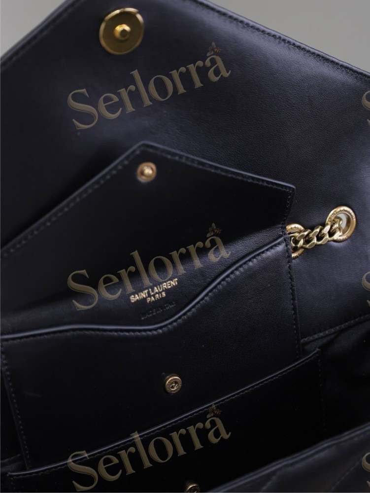 YSL LOULOU MATELASSÉ SUEDE SHOULDER BAG