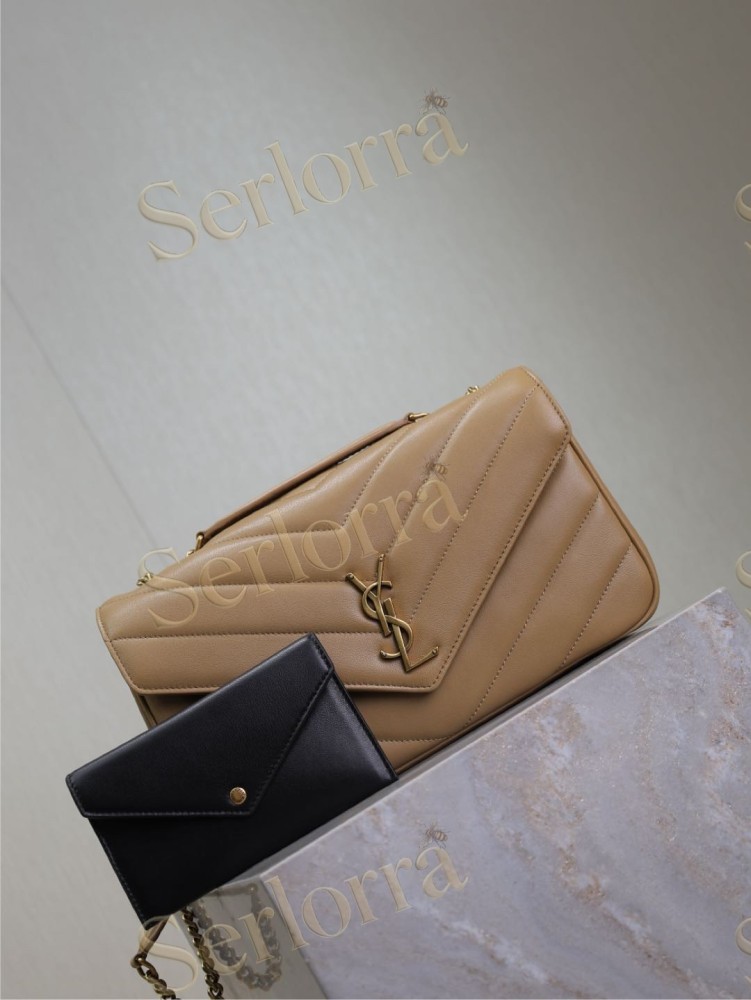 YSL LOULOU MATELASSÉ SUEDE SHOULDER BAG