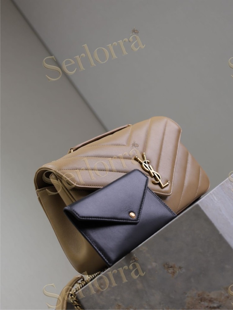 YSL LOULOU MATELASSÉ SUEDE SHOULDER BAG