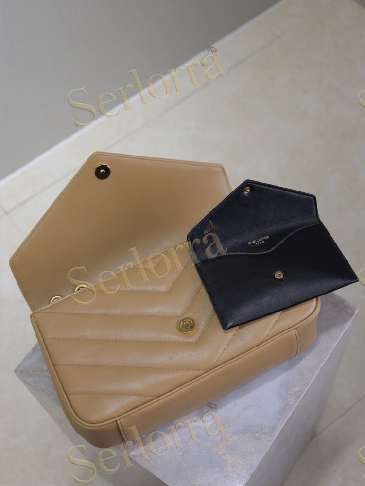 YSL LOULOU MATELASSÉ SUEDE SHOULDER BAG
