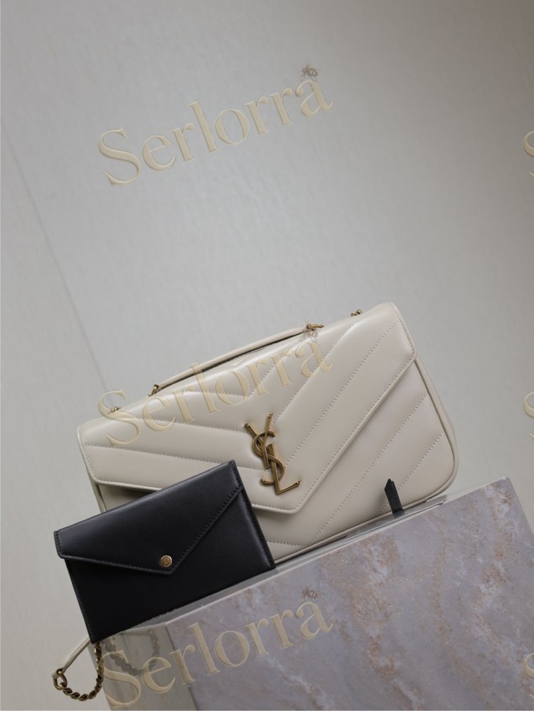 YSL LOULOU MATELASSÉ SUEDE SHOULDER BAG