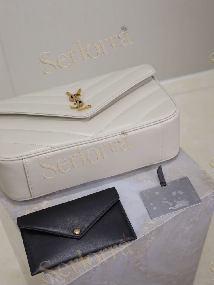 YSL LOULOU MATELASSÉ SUEDE SHOULDER BAG