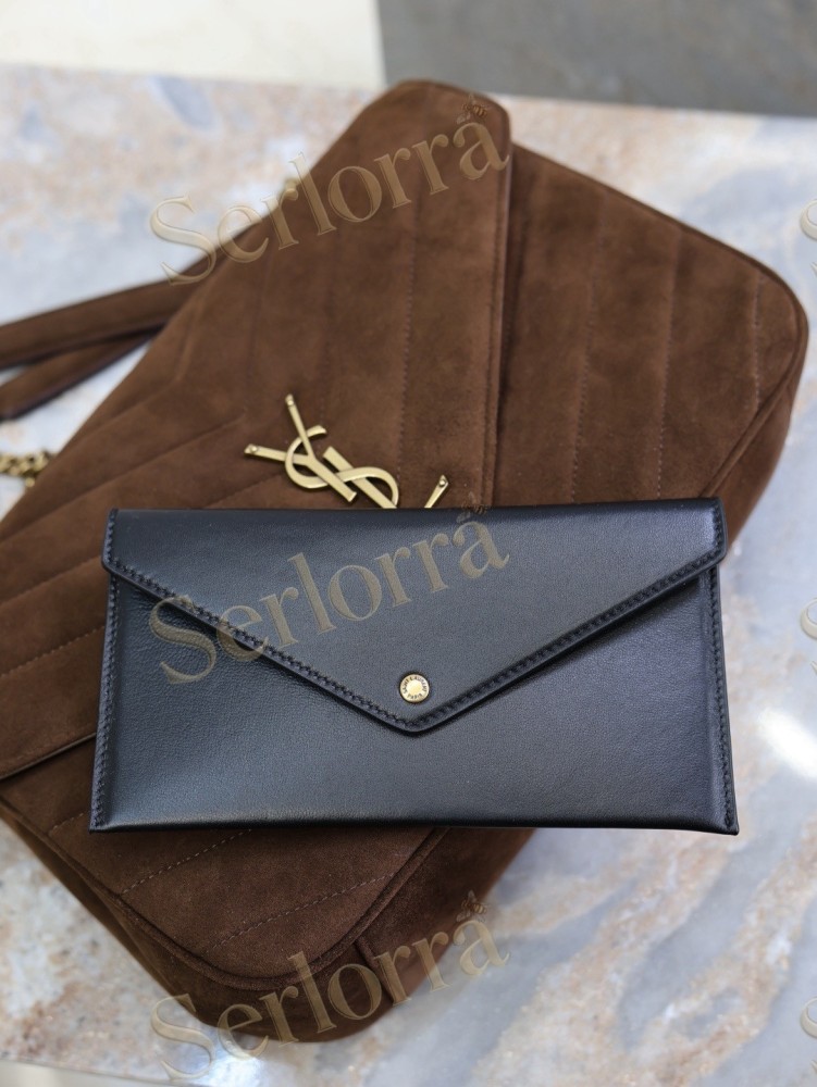 YSL LOULOU MATELASSÉ SUEDE SHOULDER BAG