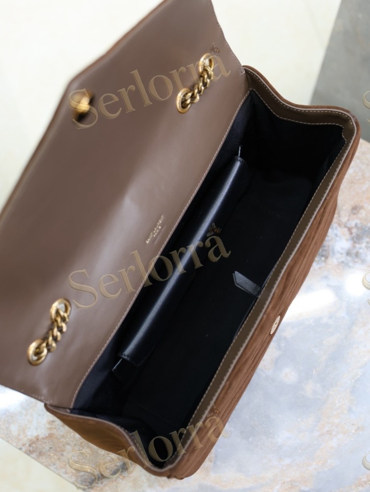 YSL LOULOU MATELASSÉ SUEDE SHOULDER BAG
