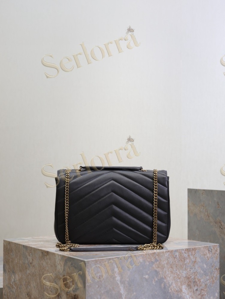 YSL LOULOU MATELASSÉ SUEDE SHOULDER BAG