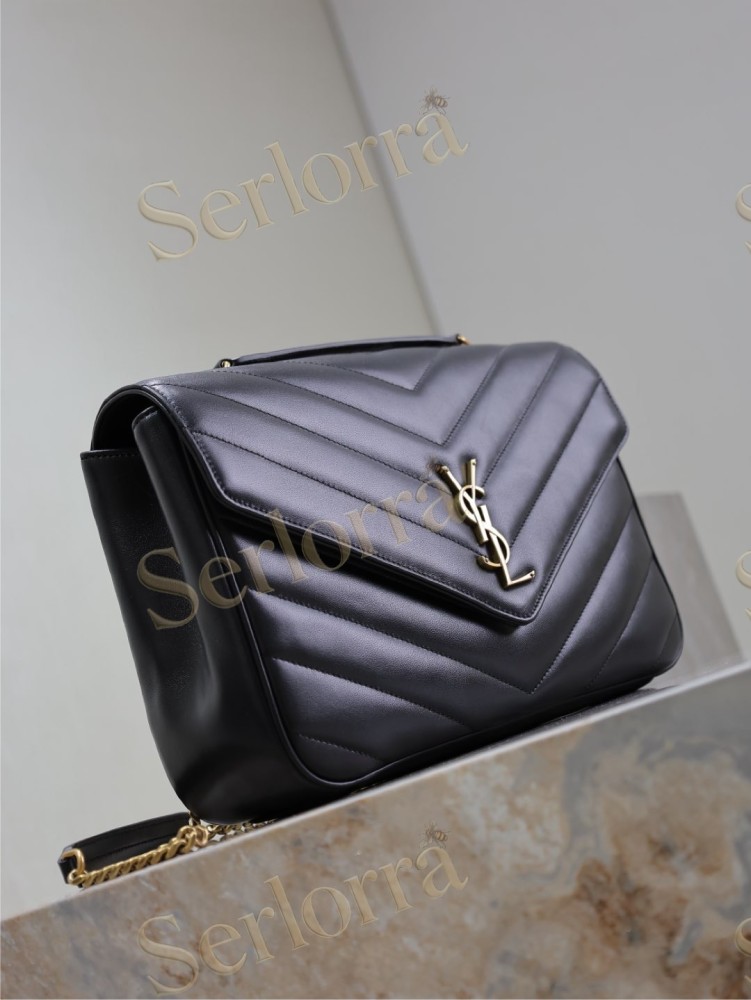 YSL LOULOU MATELASSÉ SUEDE SHOULDER BAG