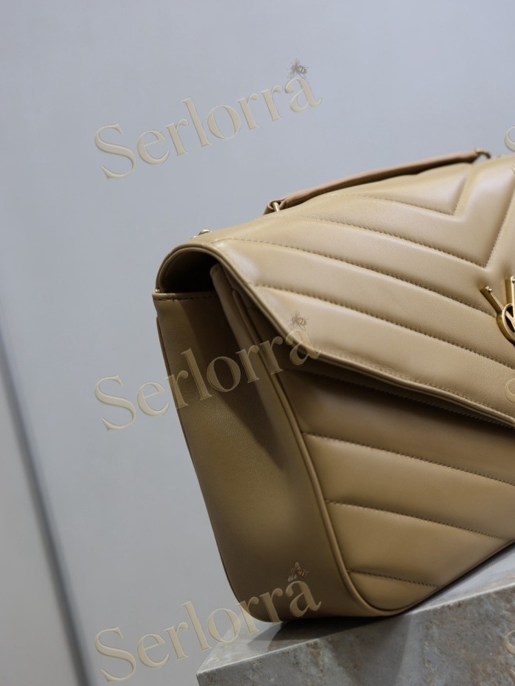 YSL LOULOU MATELASSÉ SUEDE SHOULDER BAG