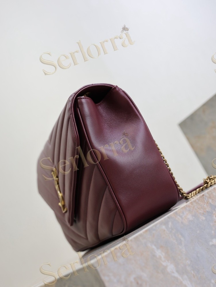 YSL LOULOU MATELASSÉ SUEDE SHOULDER BAG