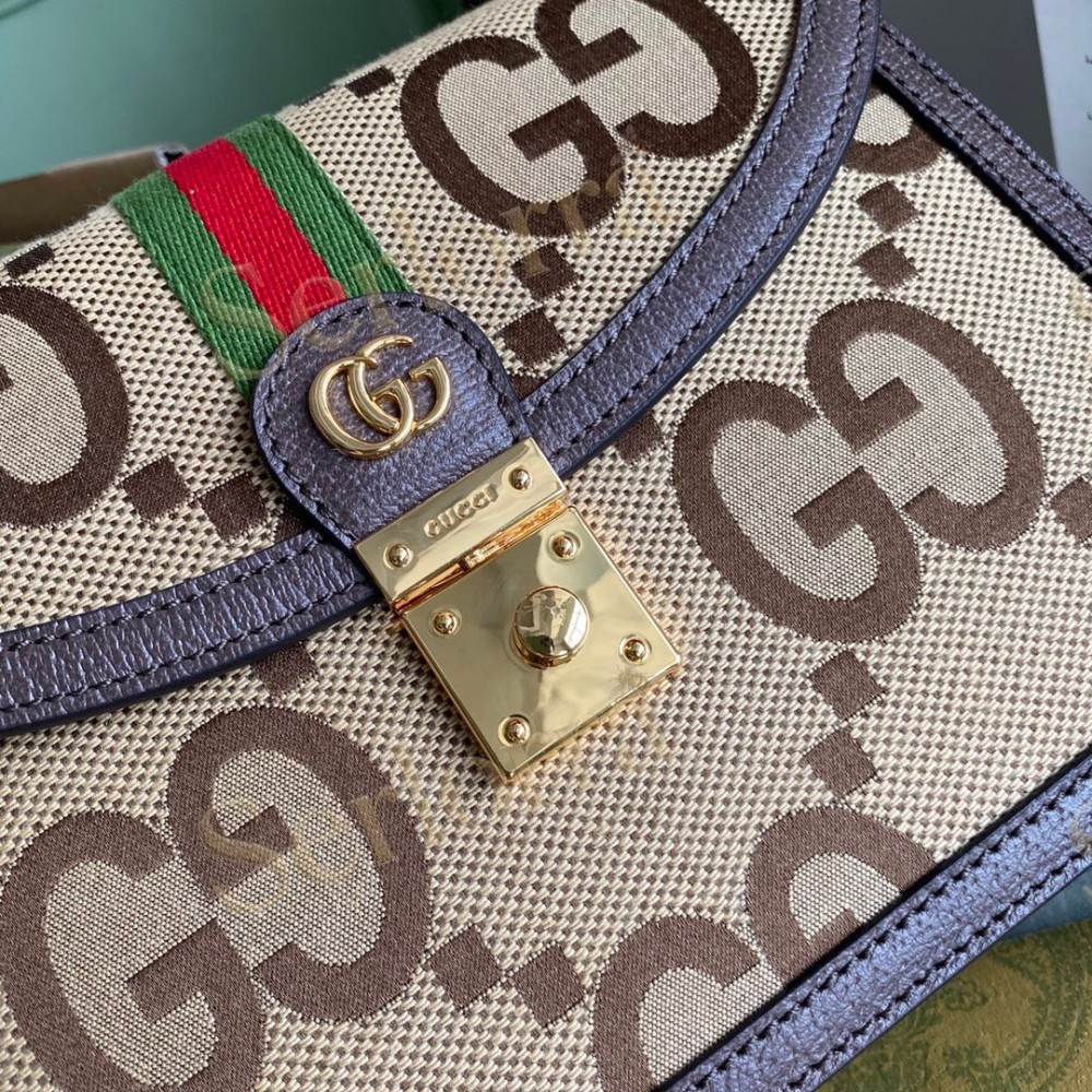 GUCCI GG SUPREME OPHIDIA MINI TOP HANDLE BAG