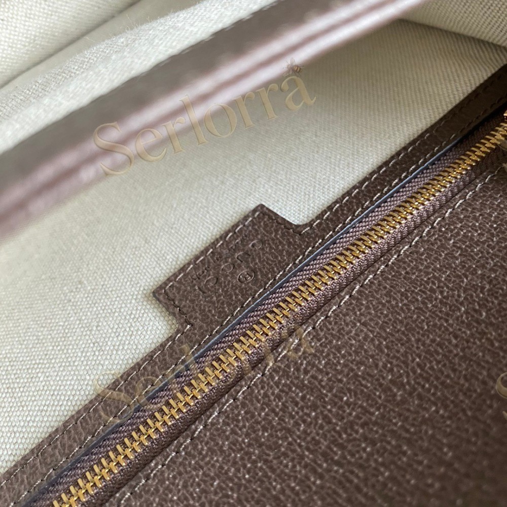 GUCCI GG SUPREME OPHIDIA MINI TOP HANDLE BAG