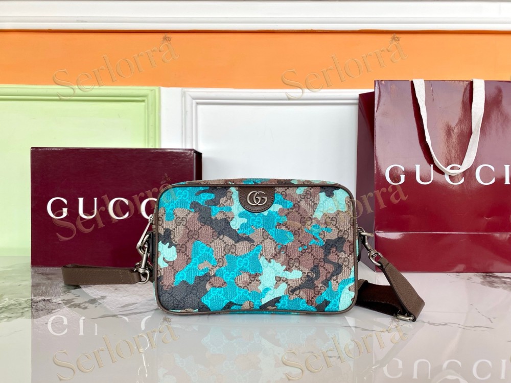 GUCCI OPHIDIA CAMOUFLAGE MESSENGER BAG